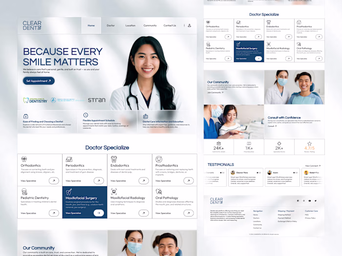 ClearDent Website
A concept website designed