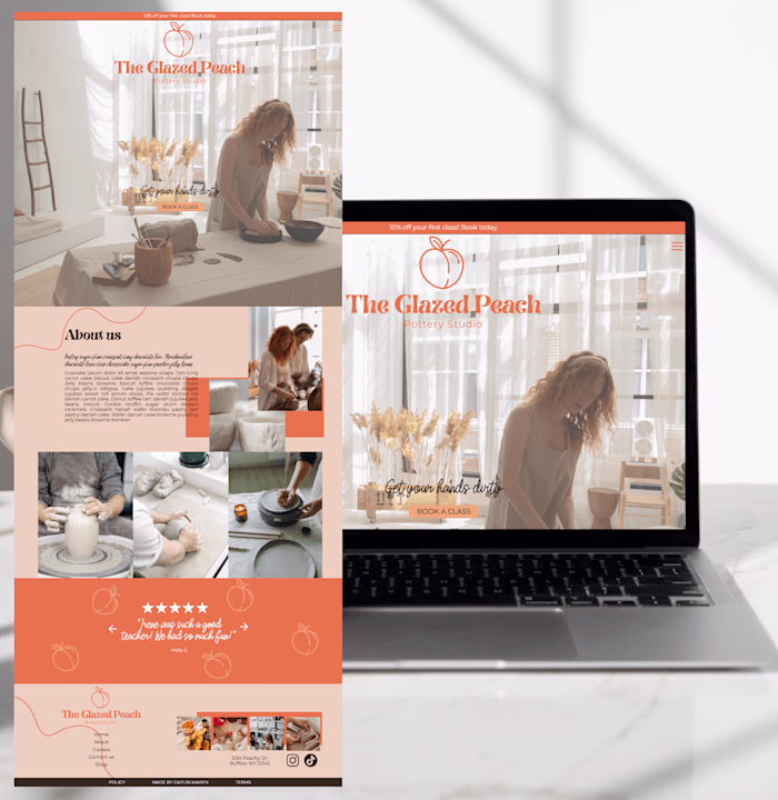 The Glazed Peach Web Design & Brand Identity