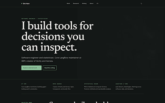 erichare.me: my personal site, built