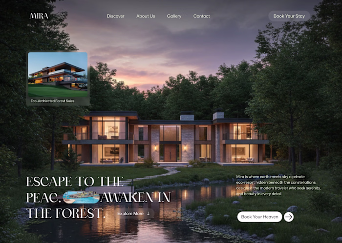 Resort Home Page Design | Landing Page Design | UI/UX