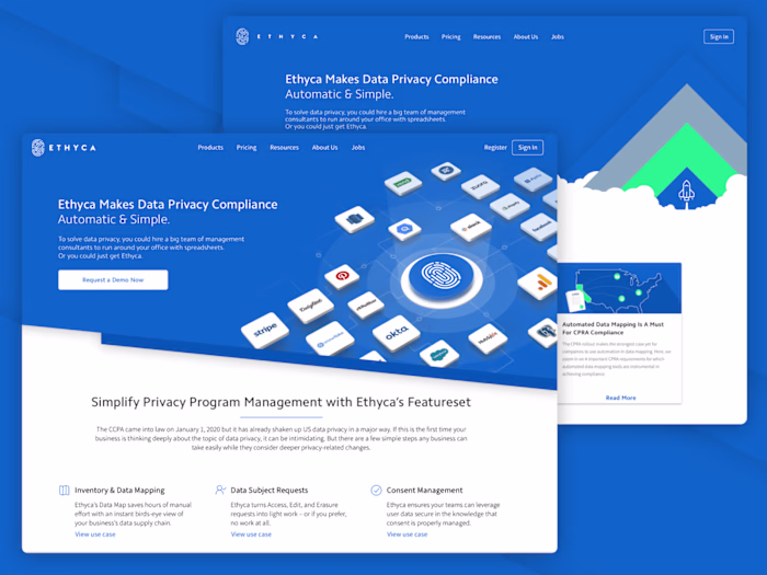 Ethyca Brand Website 2022