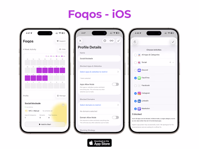 Foqos — NFC Focus App for iOS