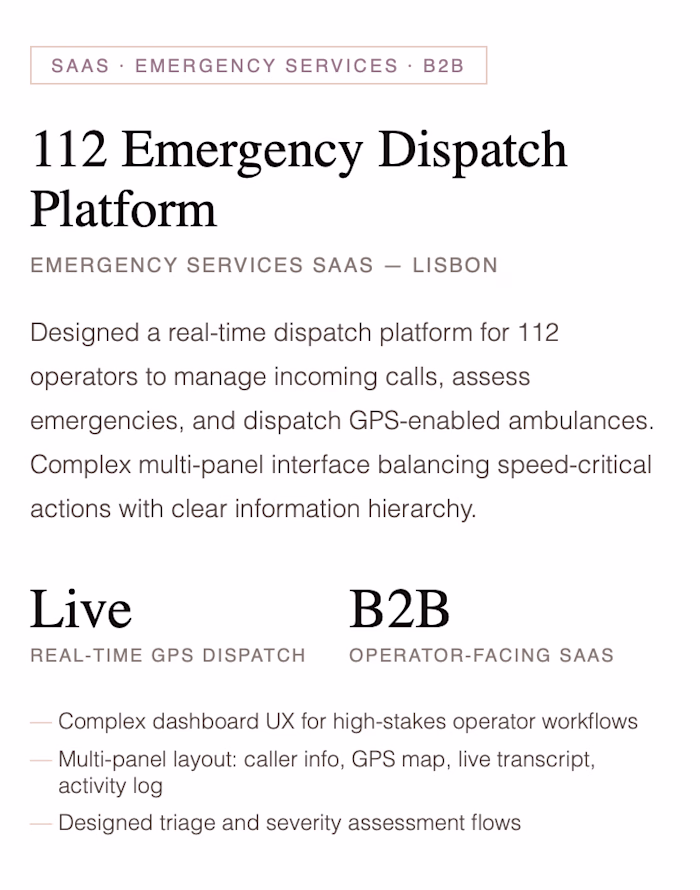 112 Emergency Dispatch Platform