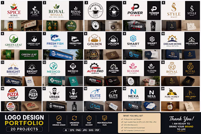 Logo Design Portfolio with 20