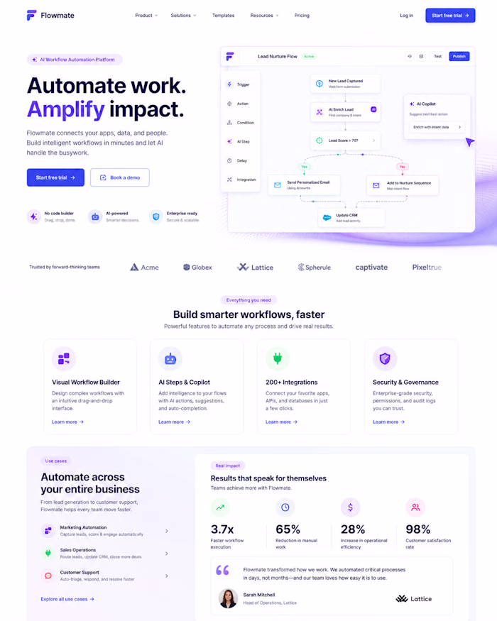 AI Workflow Automation Website