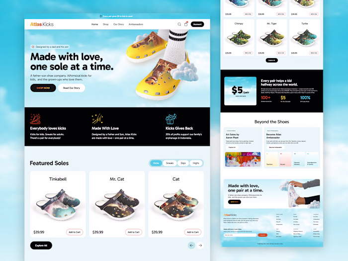Atlas Kicks - Ecommerce Website