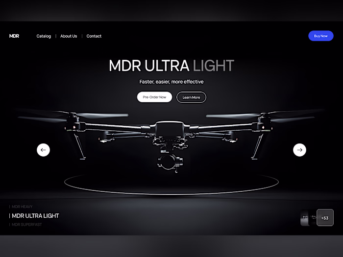 Futuristic Drone Web Design -
