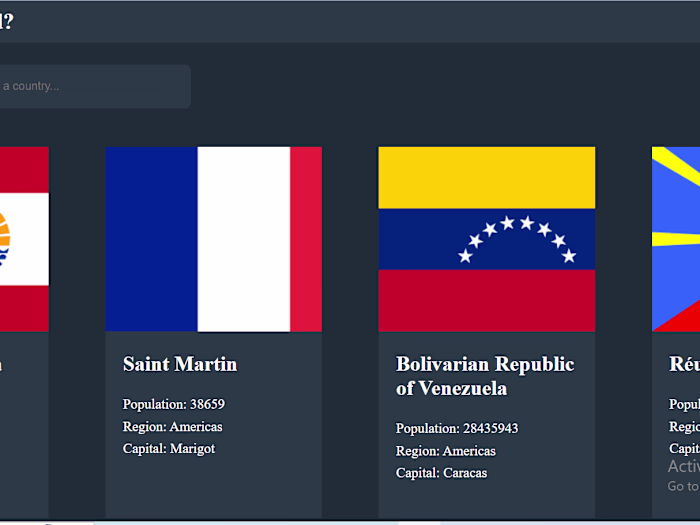 REST COUNTRIES API