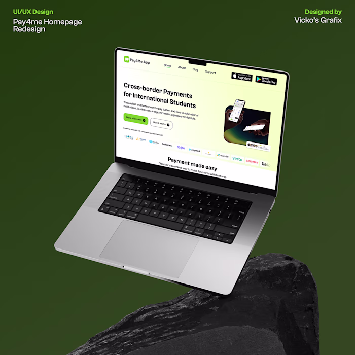 Pay4me Homepage Redesign