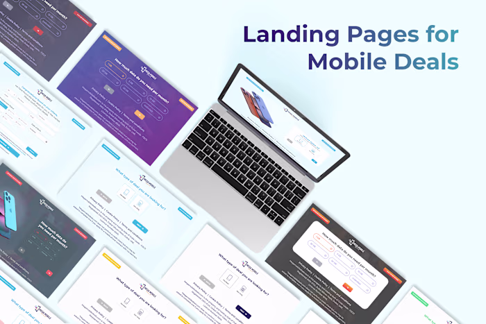 Landing Pages UI/UX Design for Mega Mobile Deals