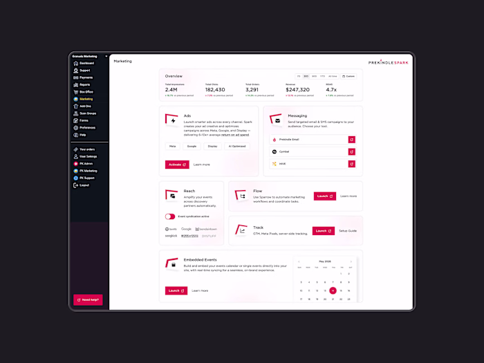 Prekindle: SaaS Marketing Hub UX/UI Redesign