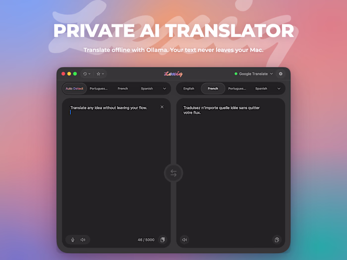 Lexiq – Private AI Translator for macOS