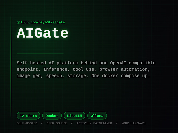 AIGate - Self-Hosted OpenAI-Compatible AI Platform