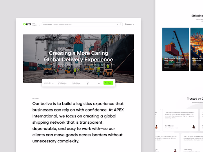APEX Shipping & Logistics Website Design