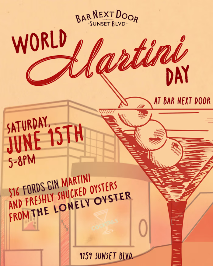 World Martini Day for Bar Next Door