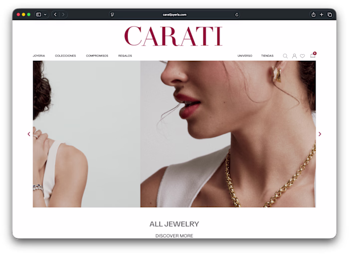 Carati Jewelry — E-Commerce UX