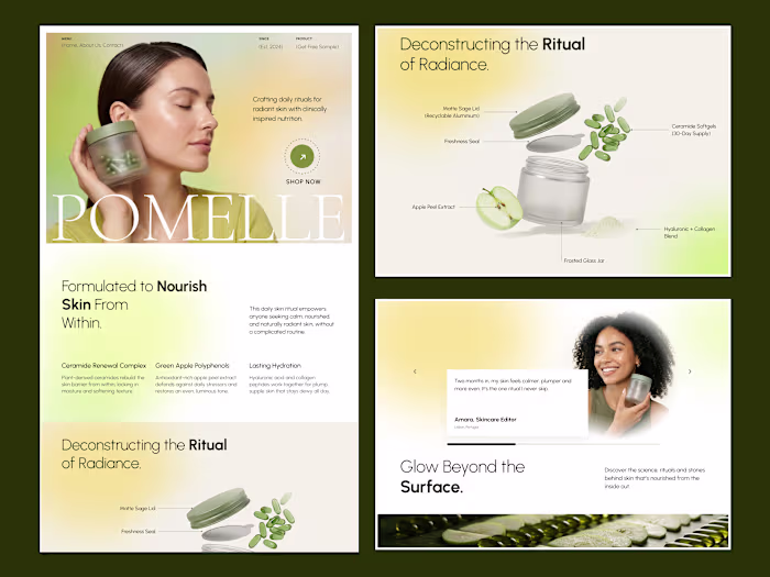 Premium Skincare & Beauty Supplement Landing Page