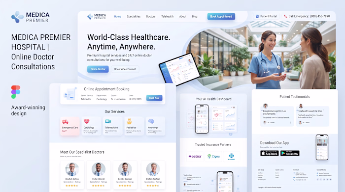 Luxury Healthcare Website UI UX
