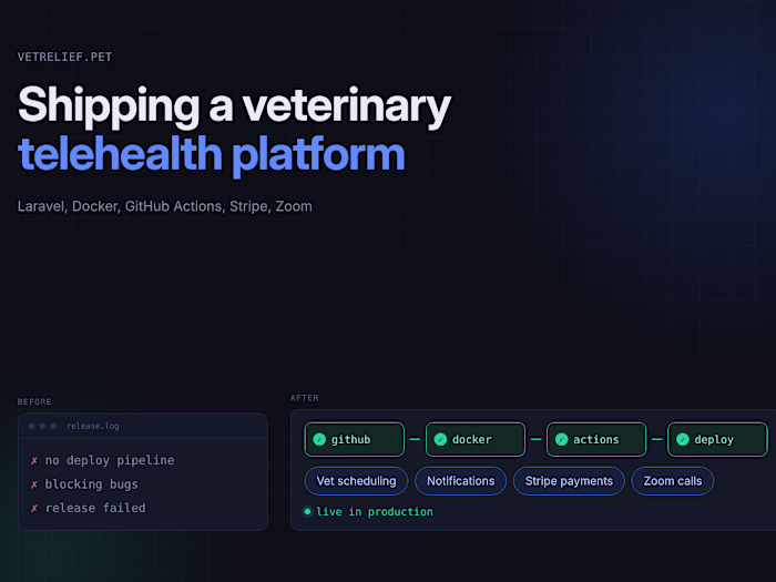 Shipping a Veterinary Telehealth Platform to Production