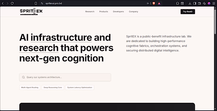 SpritEX | Cognitive AI Infrastructure