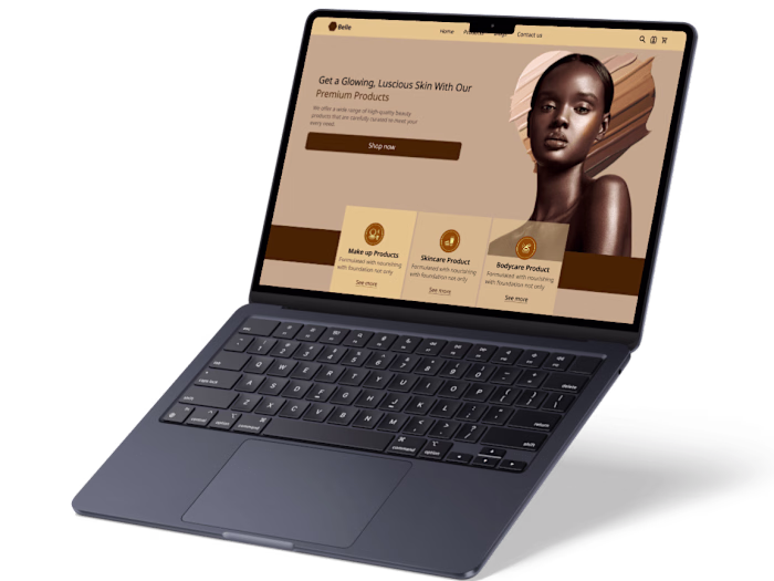 Beauty Products Website Landing Page