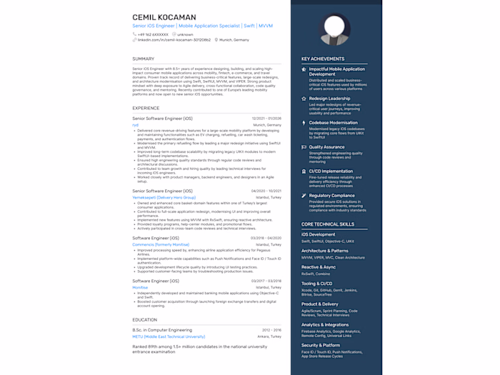 ATS-Friendly Resume Transformation | Senior