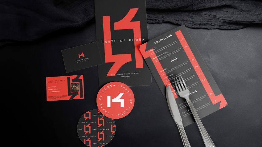 Korean Restaurant Visual Identity and Branding by Justin Foster