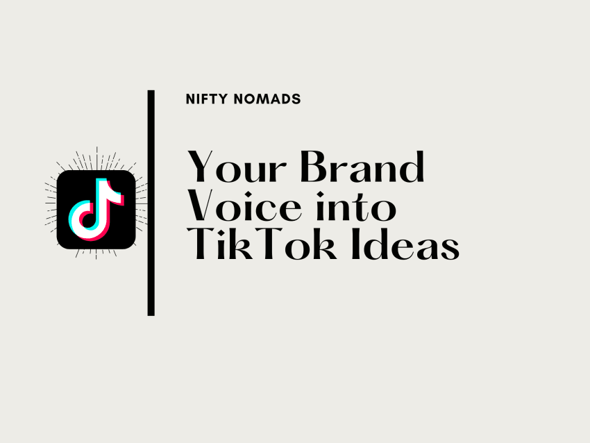 Writing ideas for TikTok accounts by Nifty Nomads