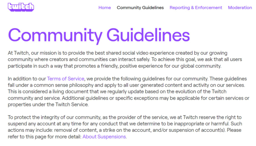 Creating an Account with Twitch