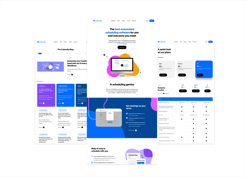 Calendly 2.0 Rebrand + Design by Hira Mashkoor
