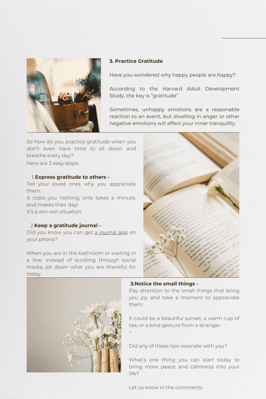 Blog: Secrets to Leading a Calm and Peaceful Life by Hikaru Just | Contra