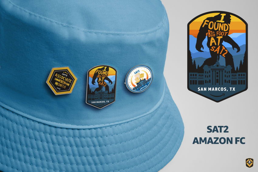 Pin Design for Local Amazon Peak Season by Nicole Ussery