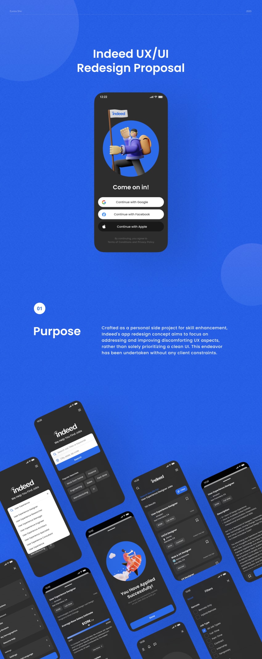 Job Search Platform UX/UI Redesign Proposal by Eunice Shin