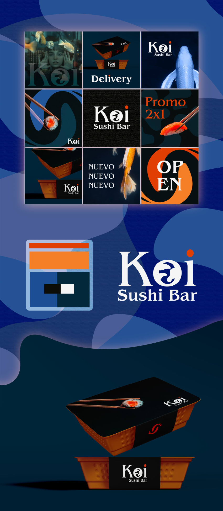 Koi | Sushi Bar Brand Identity + Social Media + Packaging Design by ...