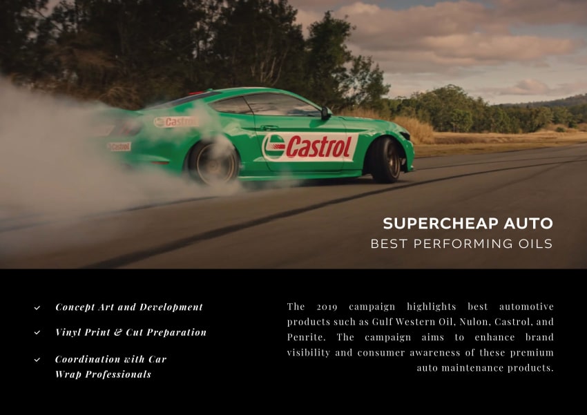Supercheap Auto Best Performing Oils Campaign by Samantha Dabrowski