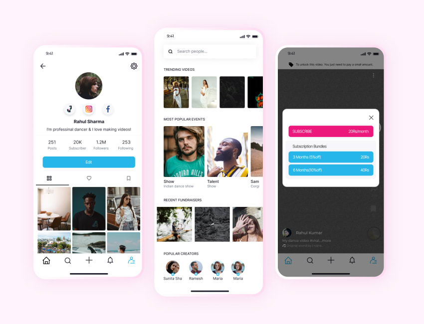 Ui Ux Case Study: Josh - Social Media Video App By Moksha Jaiswal