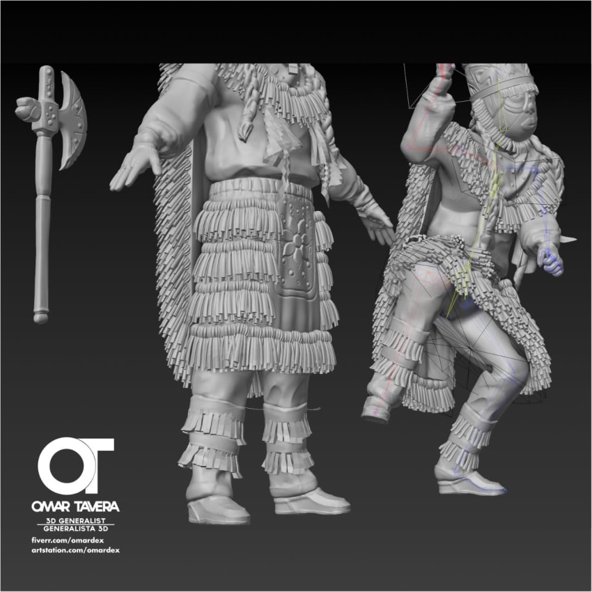 Bermuda Gombey Dancer for 3d print in chocolate by Omar Tavera