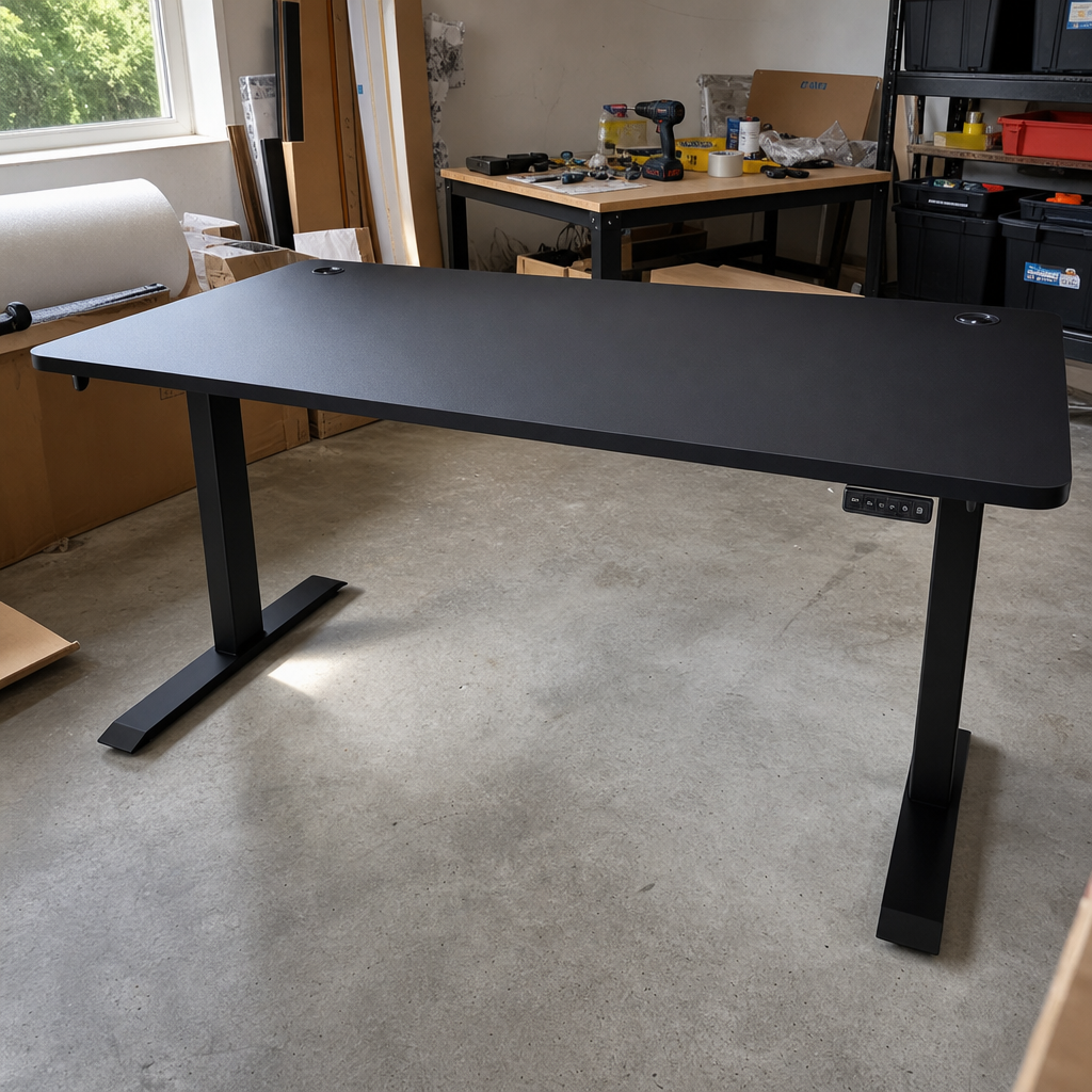 Epoch One standing desk in the workshop
