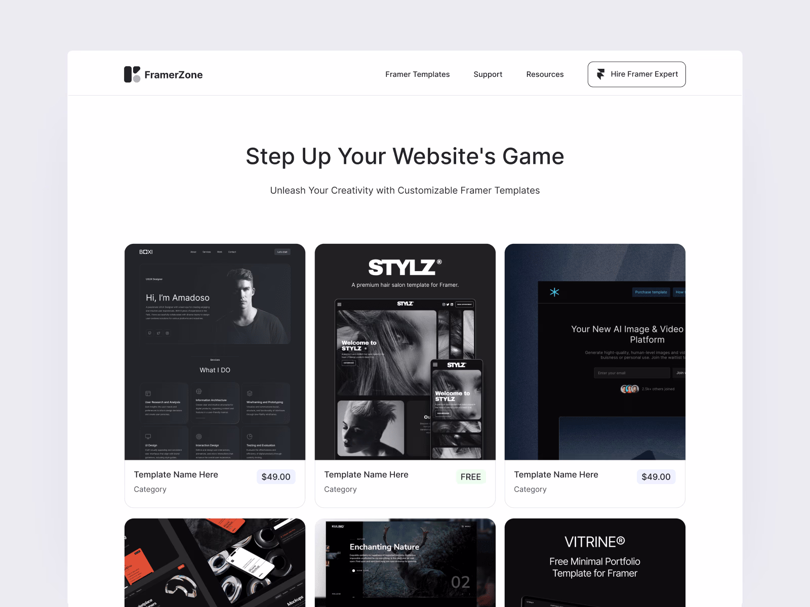 Placeholder project card media