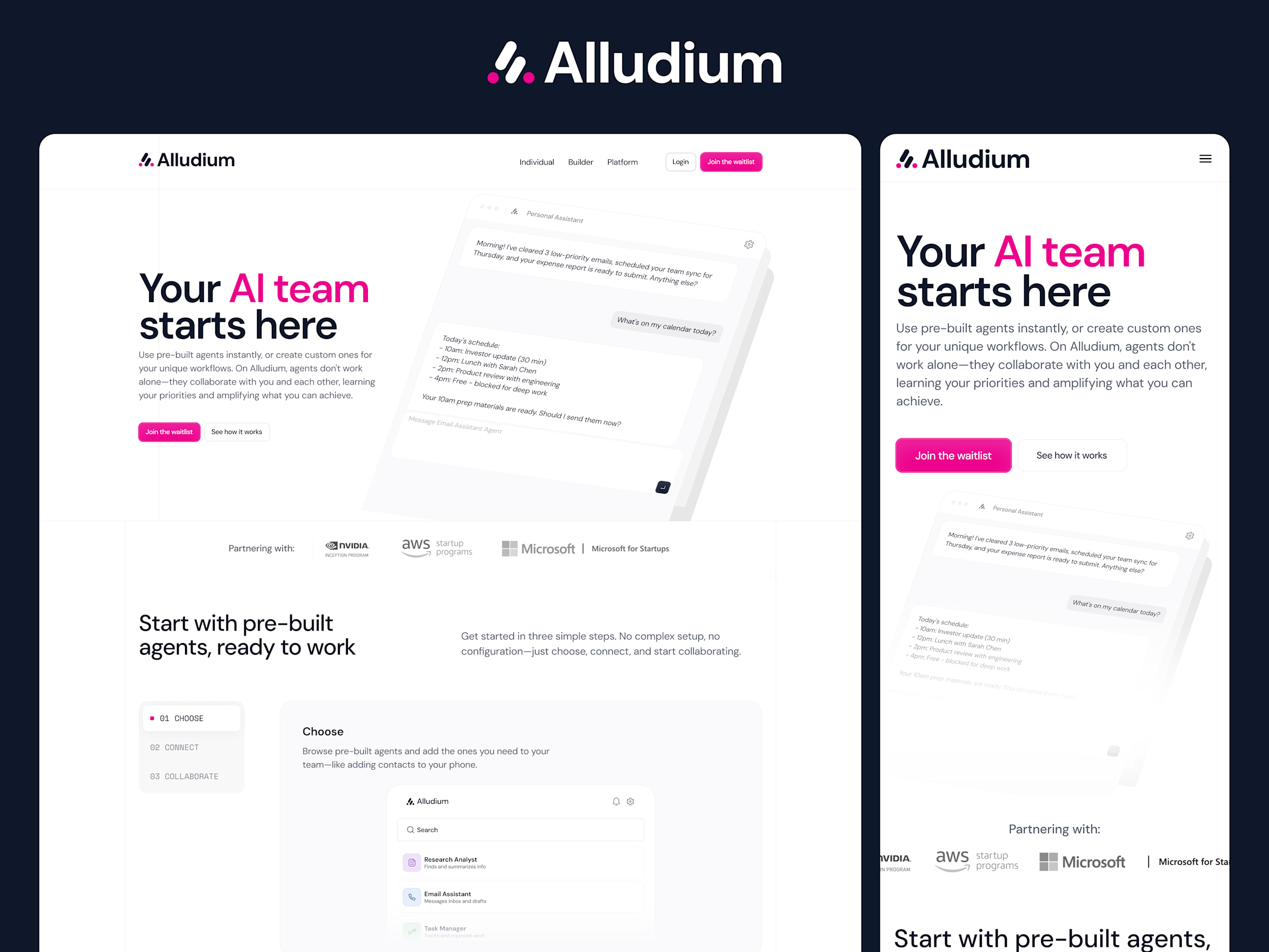 Alludium AI Landing Page Design and Development cover