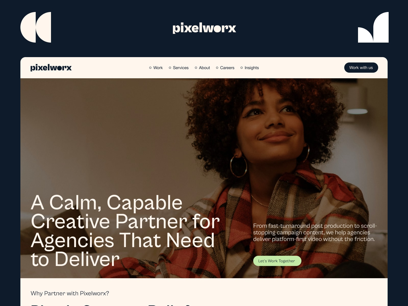 Pixelworx Agency Landing Page Design cover