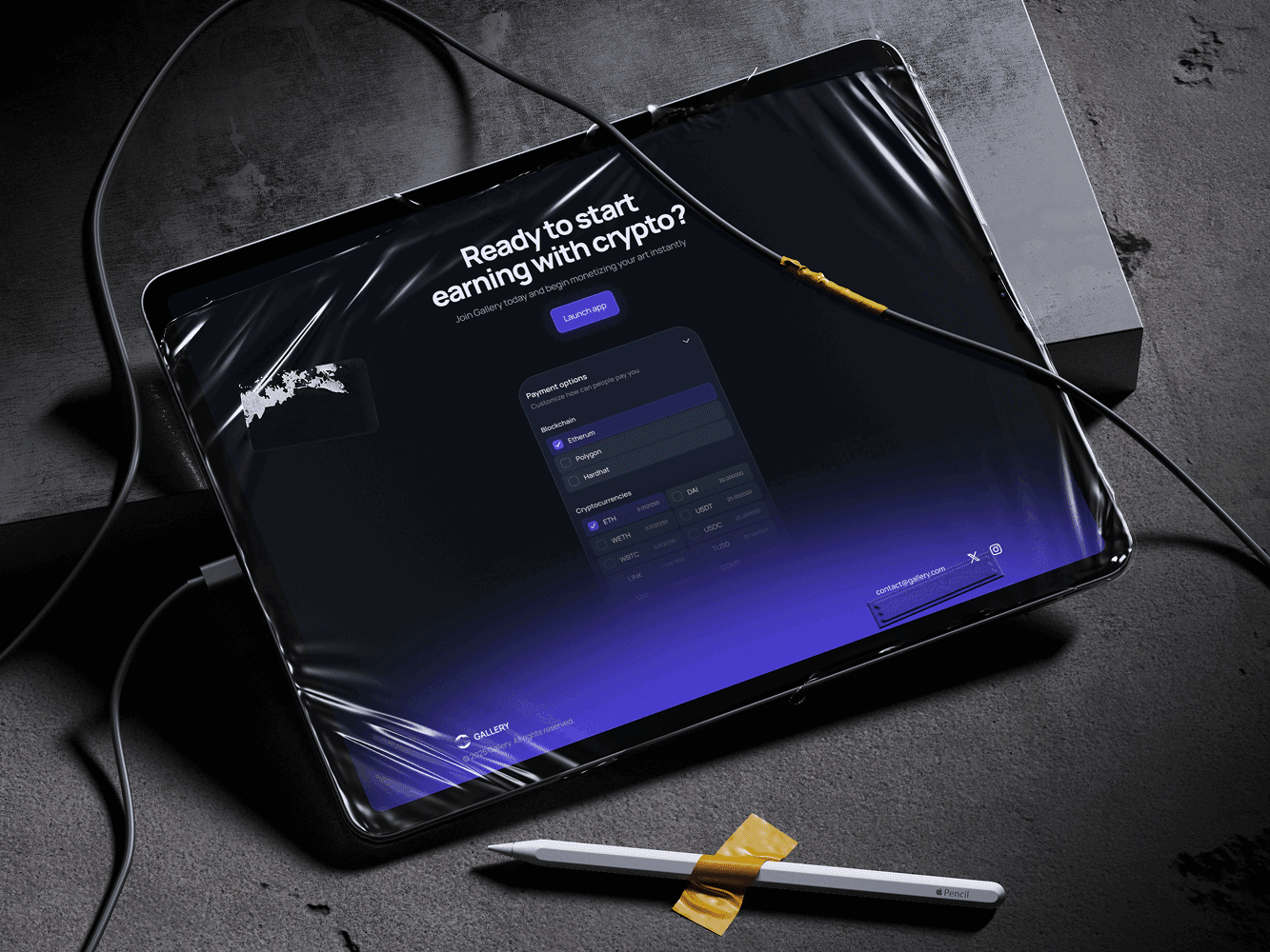 Gallery Tech Crypto App Landing Page Design cover
