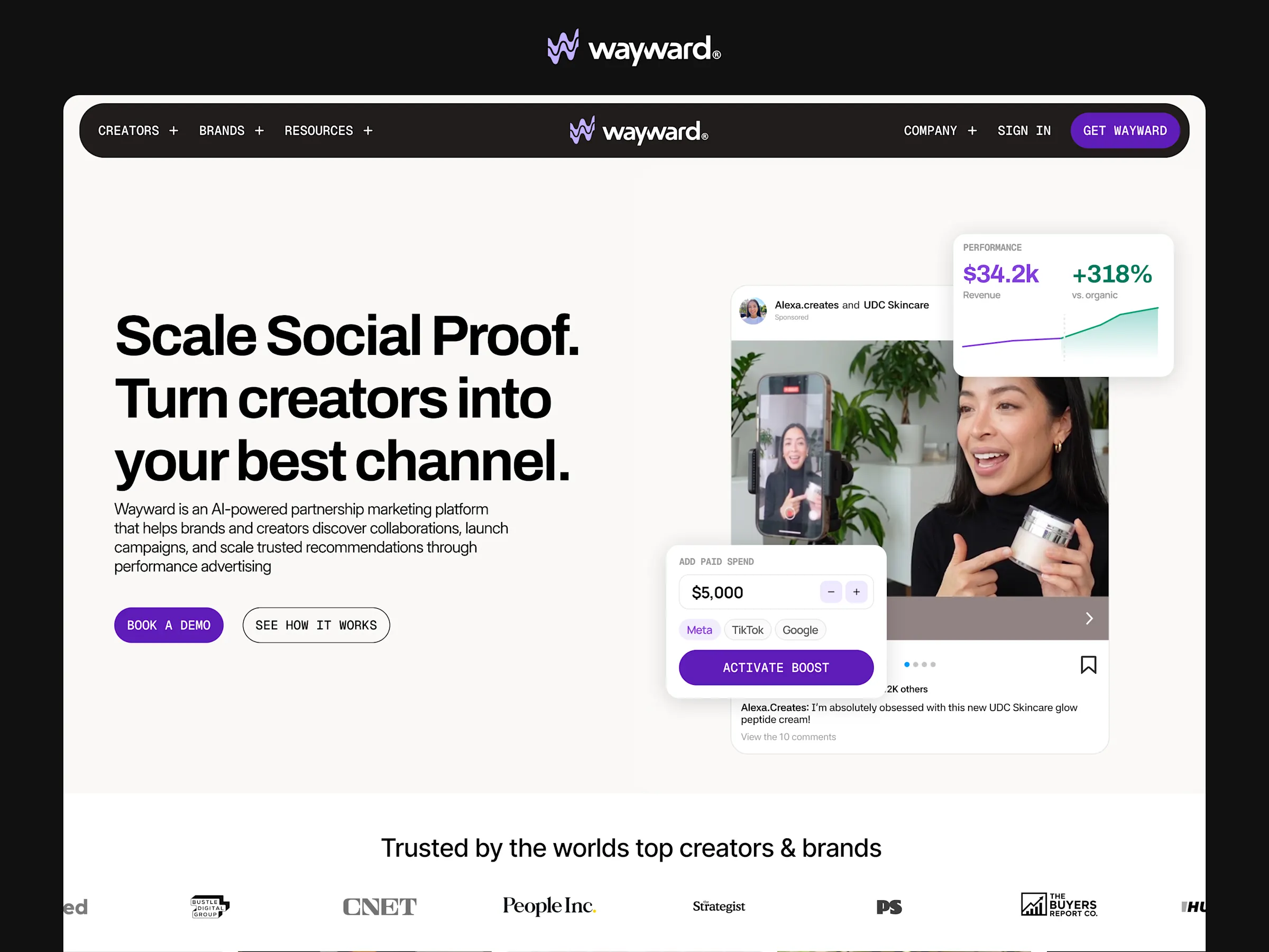 Wayward Marketing Site Redesign cover