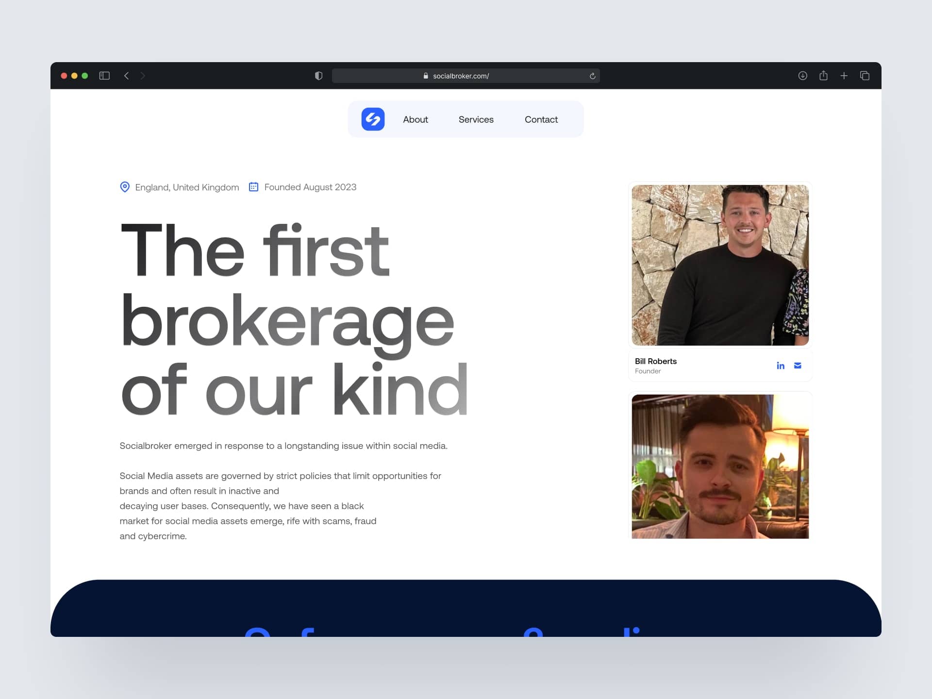 Social Broker Marketing Website cover