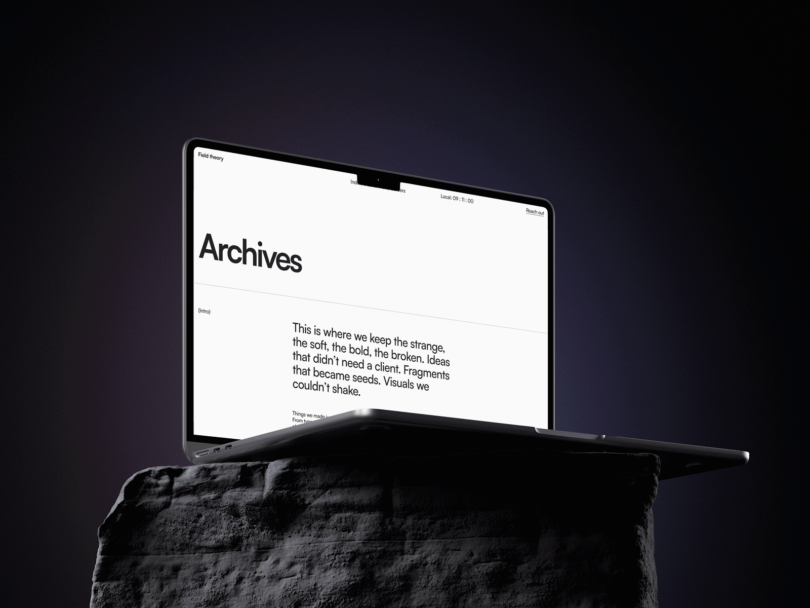 Field Theory: Framer Portfolio Template for Creative Agencies cover