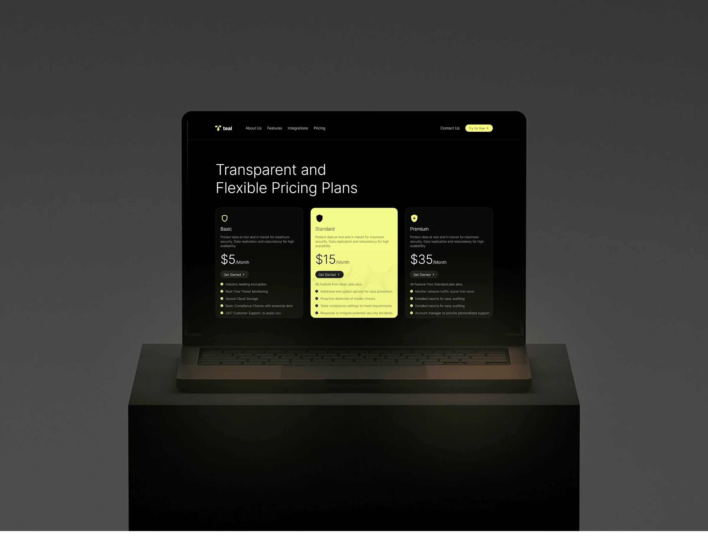 Teal Saas Website  cover