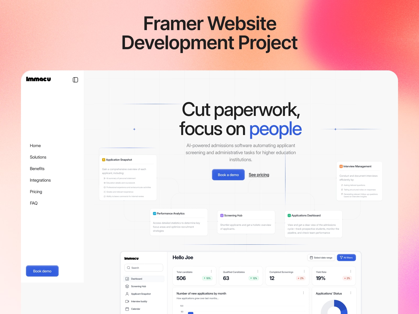 Immacu Figma to Framer Website Development cover