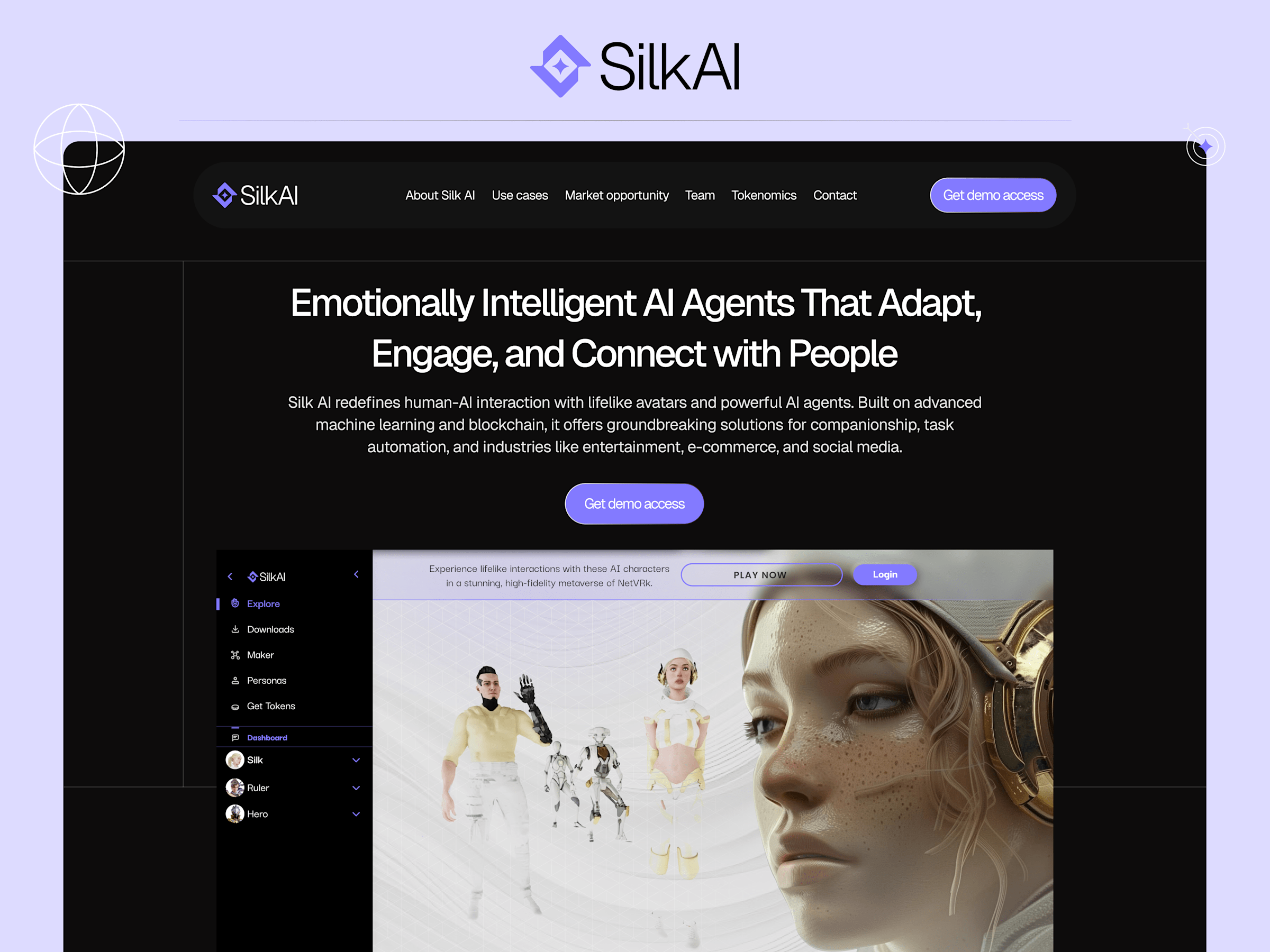 Silk AI Landing Page Design, Development and Branding cover