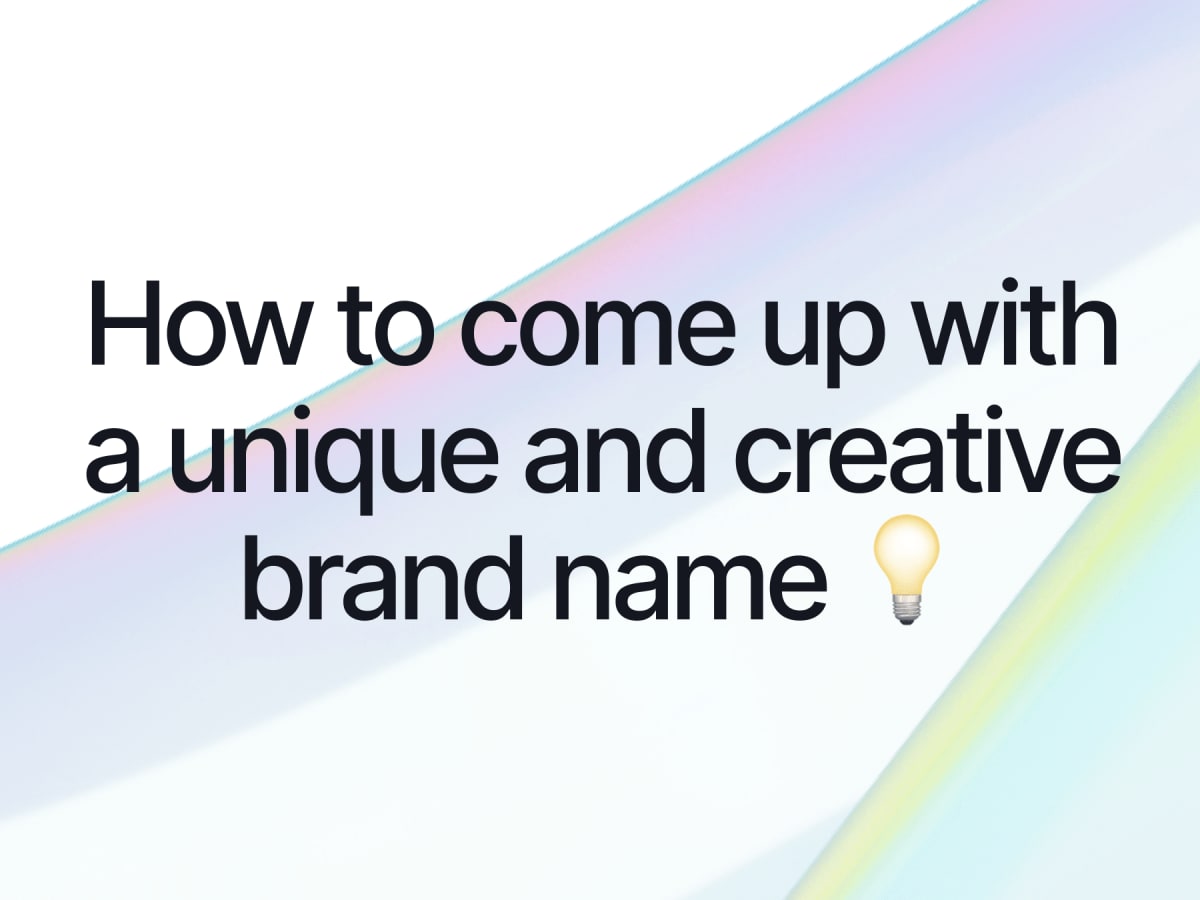 Coming up with shop a brand name