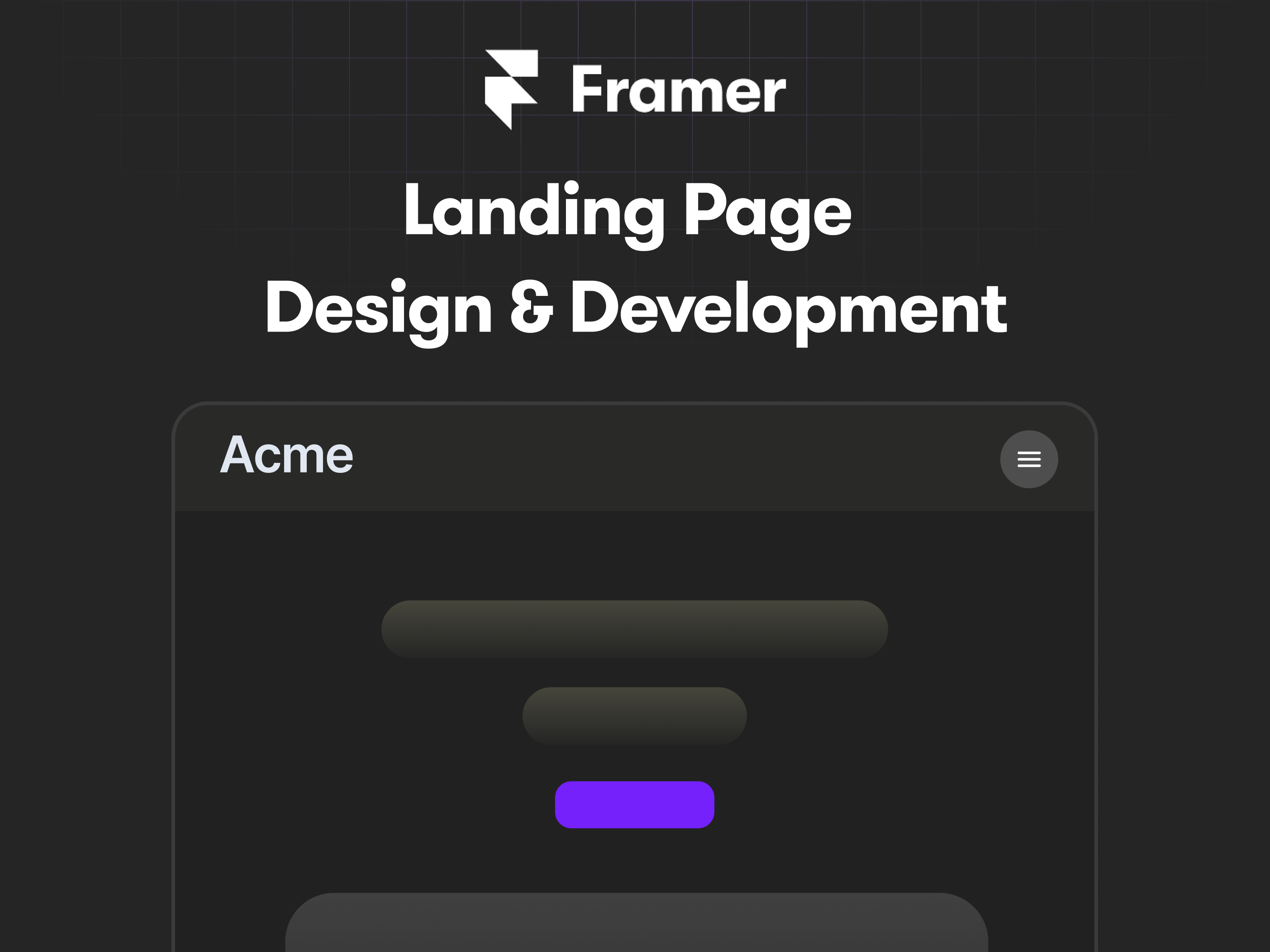 Framer Landing Page Design & Development by Prathamesh Agrawal